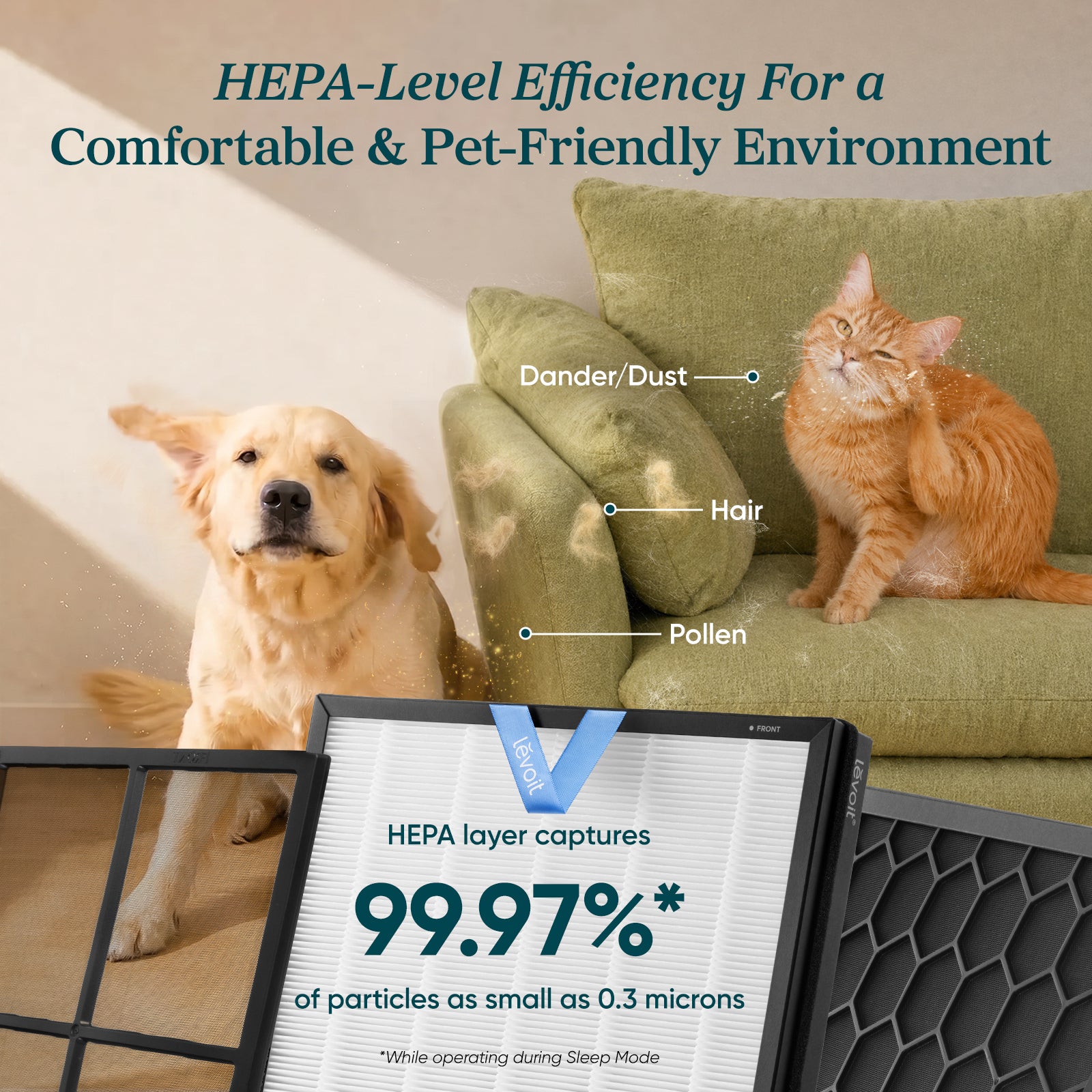 Levoit Vital Pet Pro Air Purifier for Homes with Pets