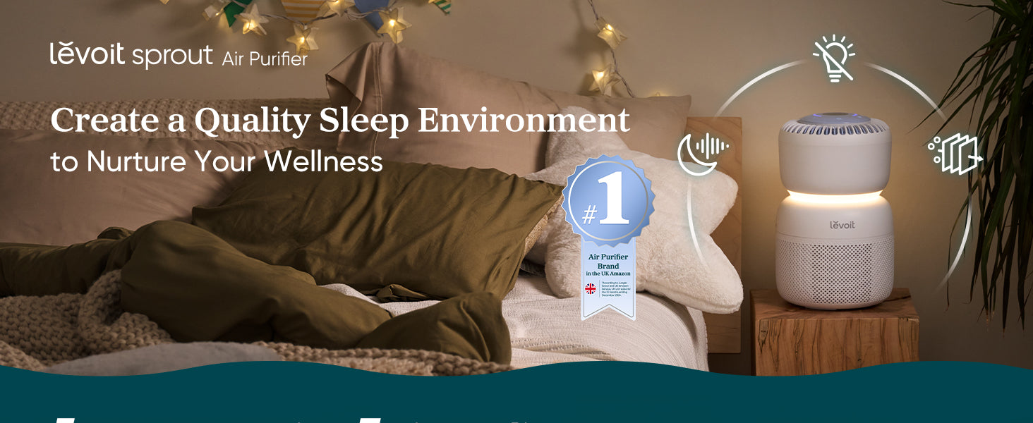 Levoit Sprout Air purifier with HEPA Filter: No. 1 Air Purifier Brand in the UK Amazon