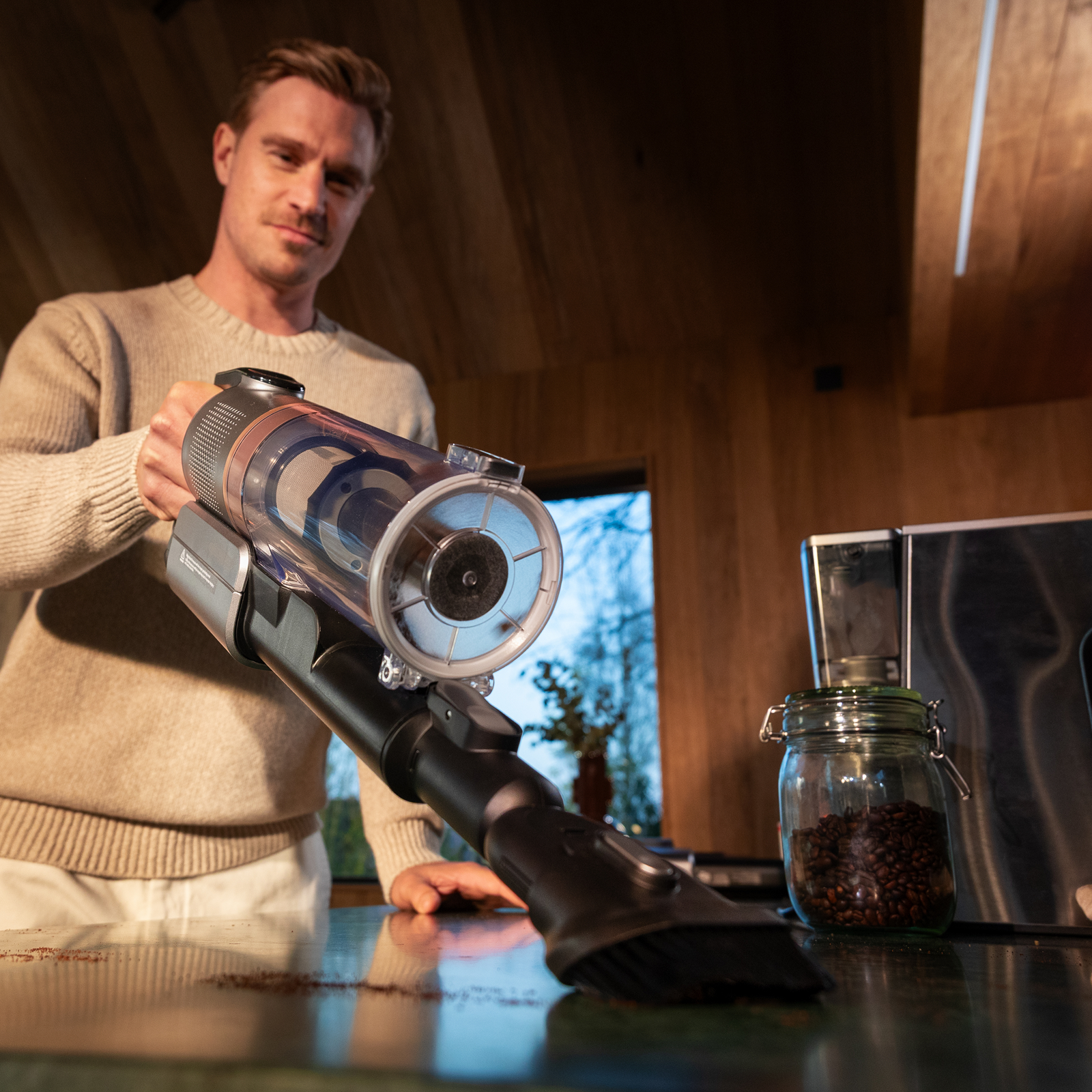 Levoit LVAC-300 Cordless Stick Vacuum Cleaner, with crevice tool for cleaning narrow gaps and hard-to-reach spaces
