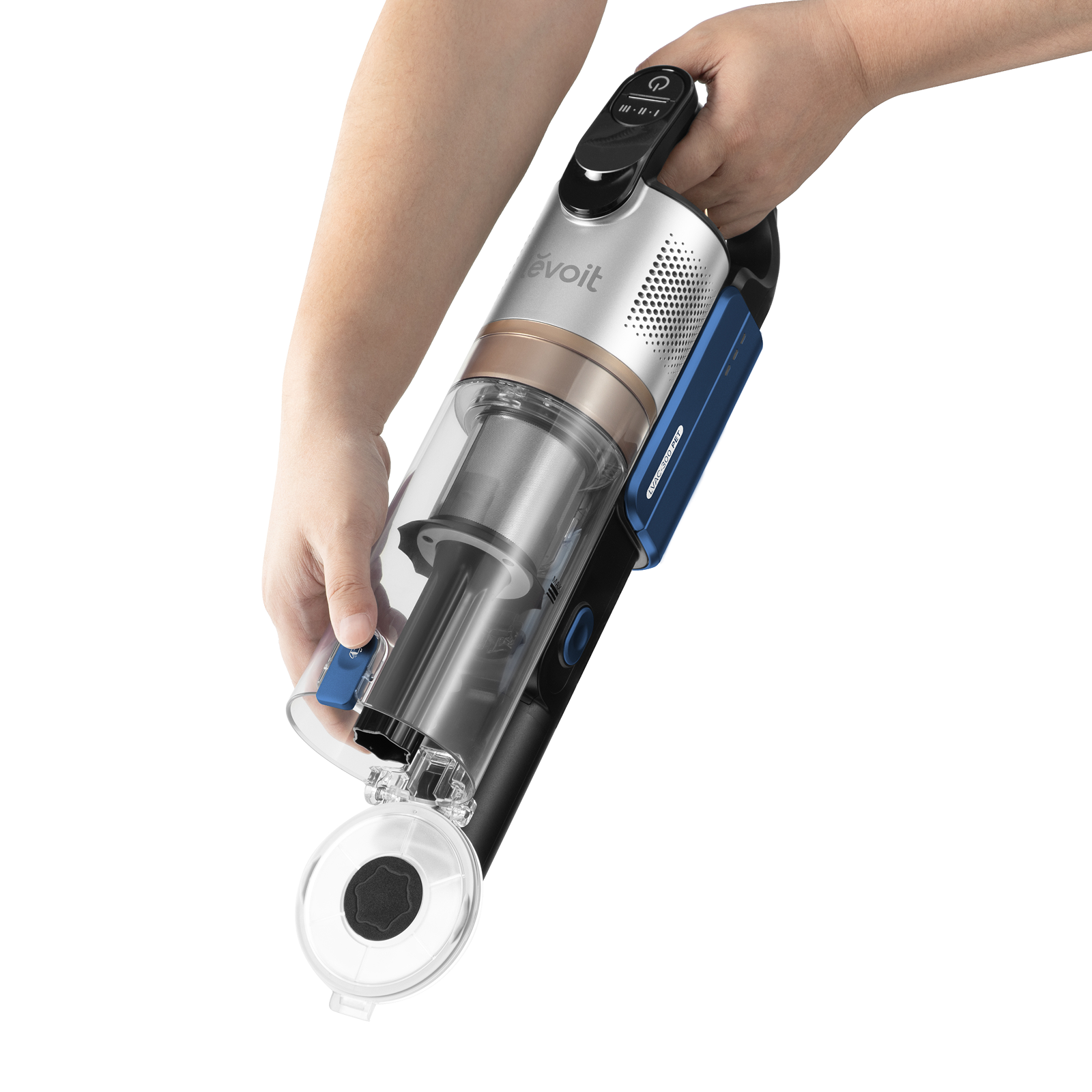 Levoit LVAC-300 Cordless Stick Vacuum Cleaner, easy-to-clean dust bin with HEPA filter for cleaner air