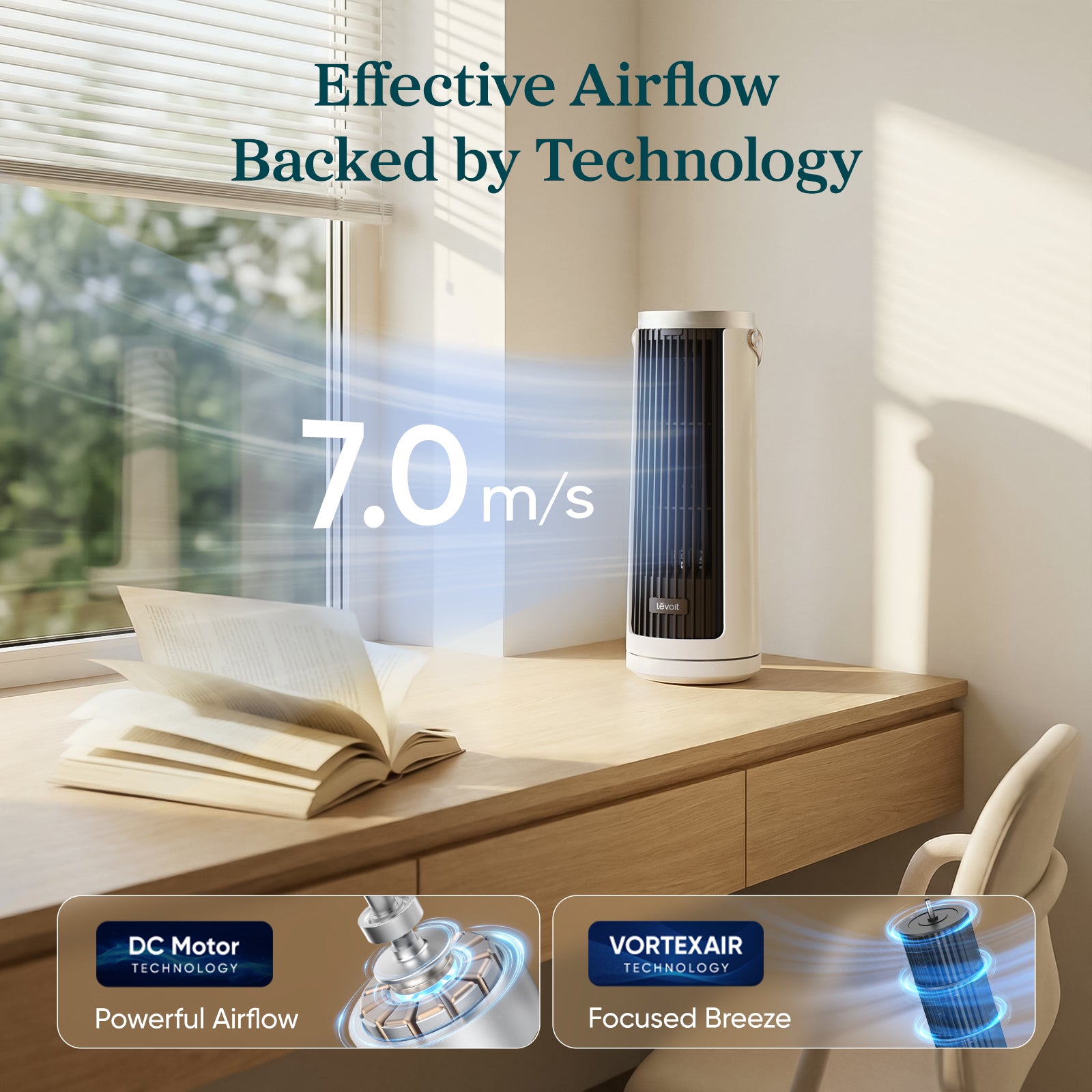 Levoit 13'' Portable Mini Tower Fan