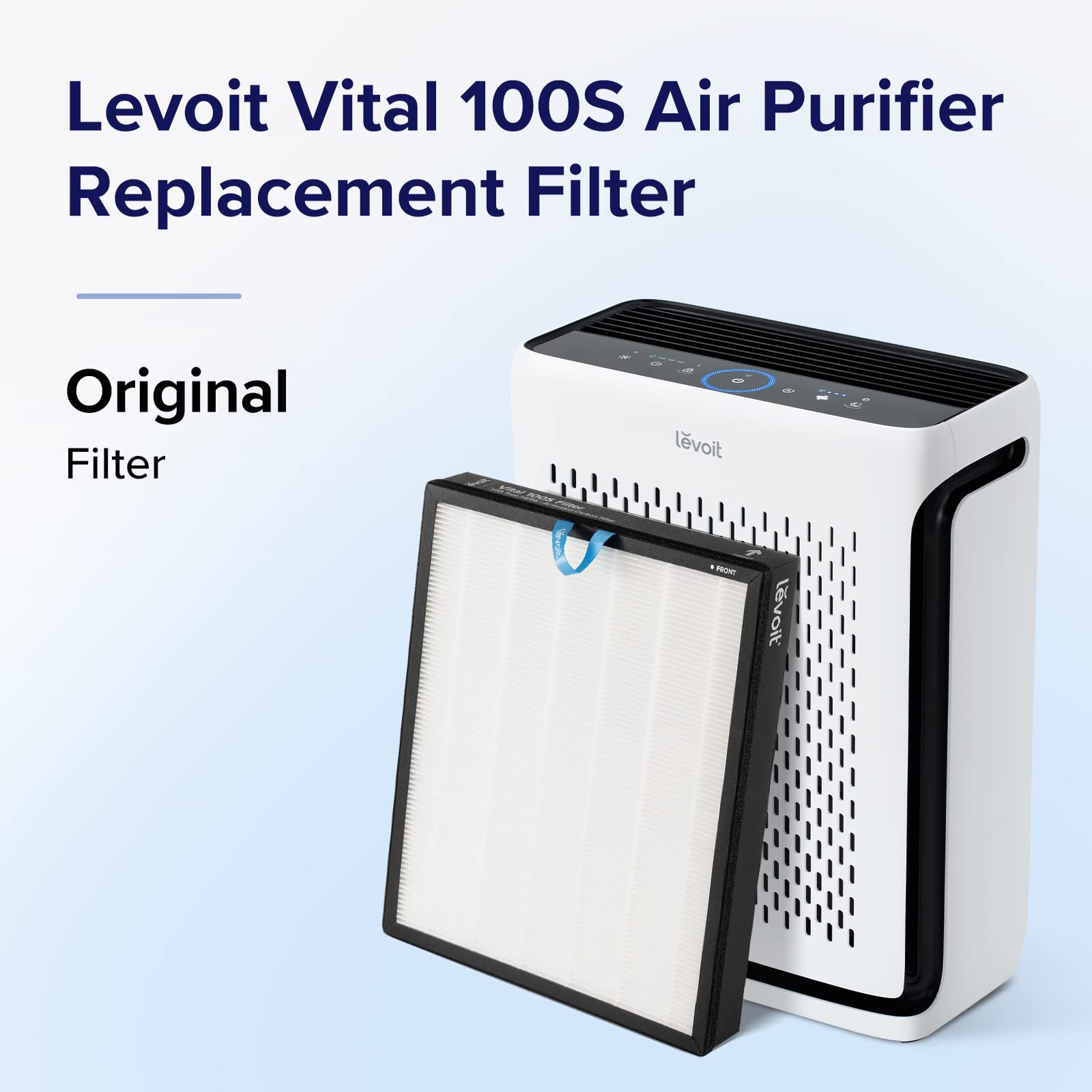 Levoit Vital 100S Air Purifier replacement filter with genuine Levoit quality, offering high-efficiency filtration for optimal performance