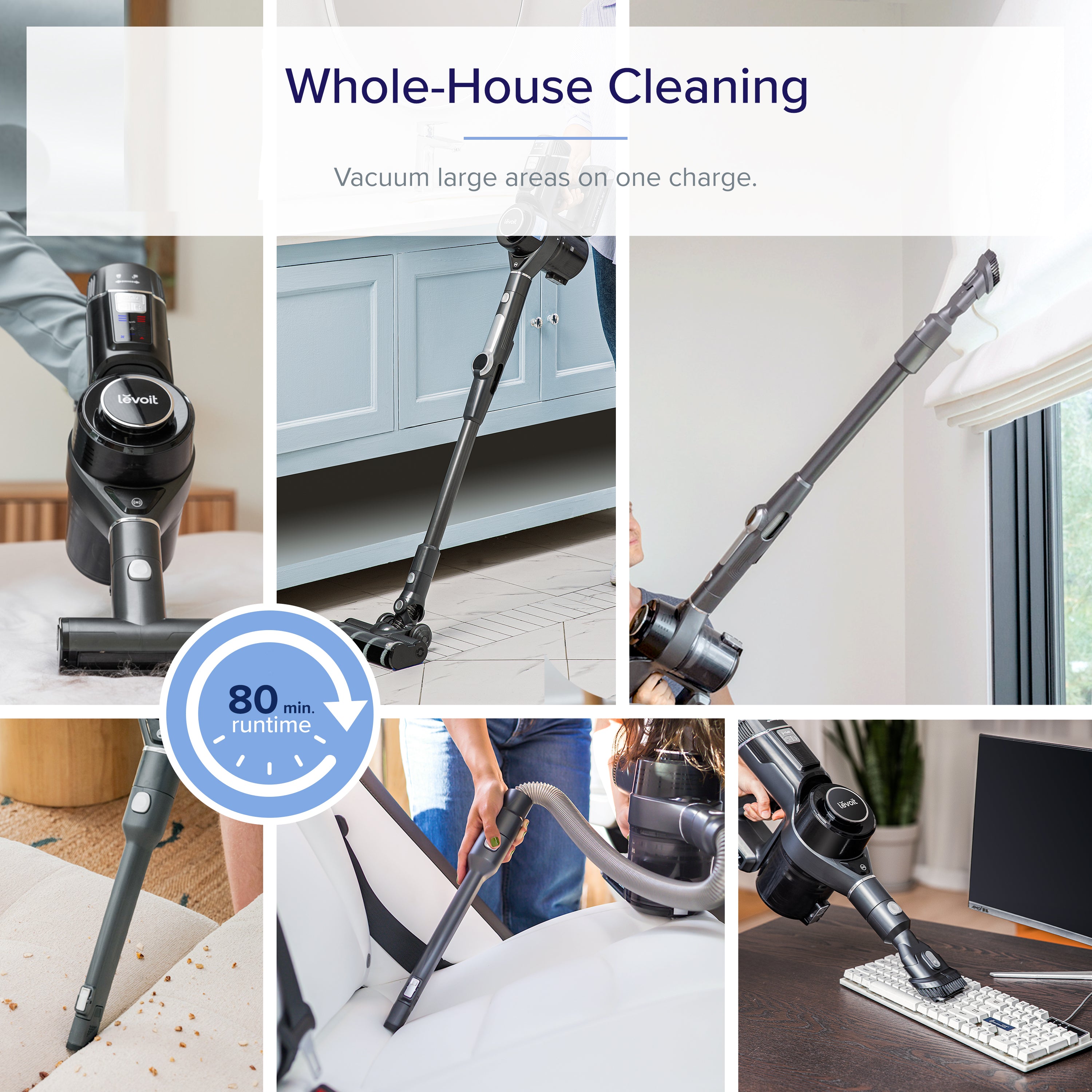 Levoit VortexIQ 40 Flex Plus Cordless Stick Vacuum