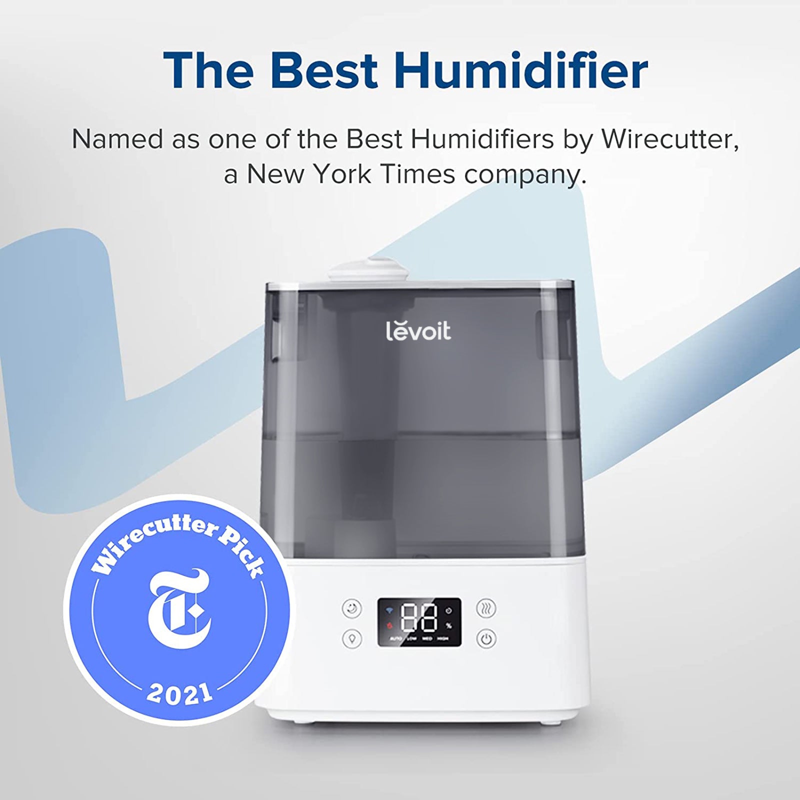 Levoit Classic 300S Humidifier - Grey, Wirecutter Pick 2021, Best Humidifier with digital display