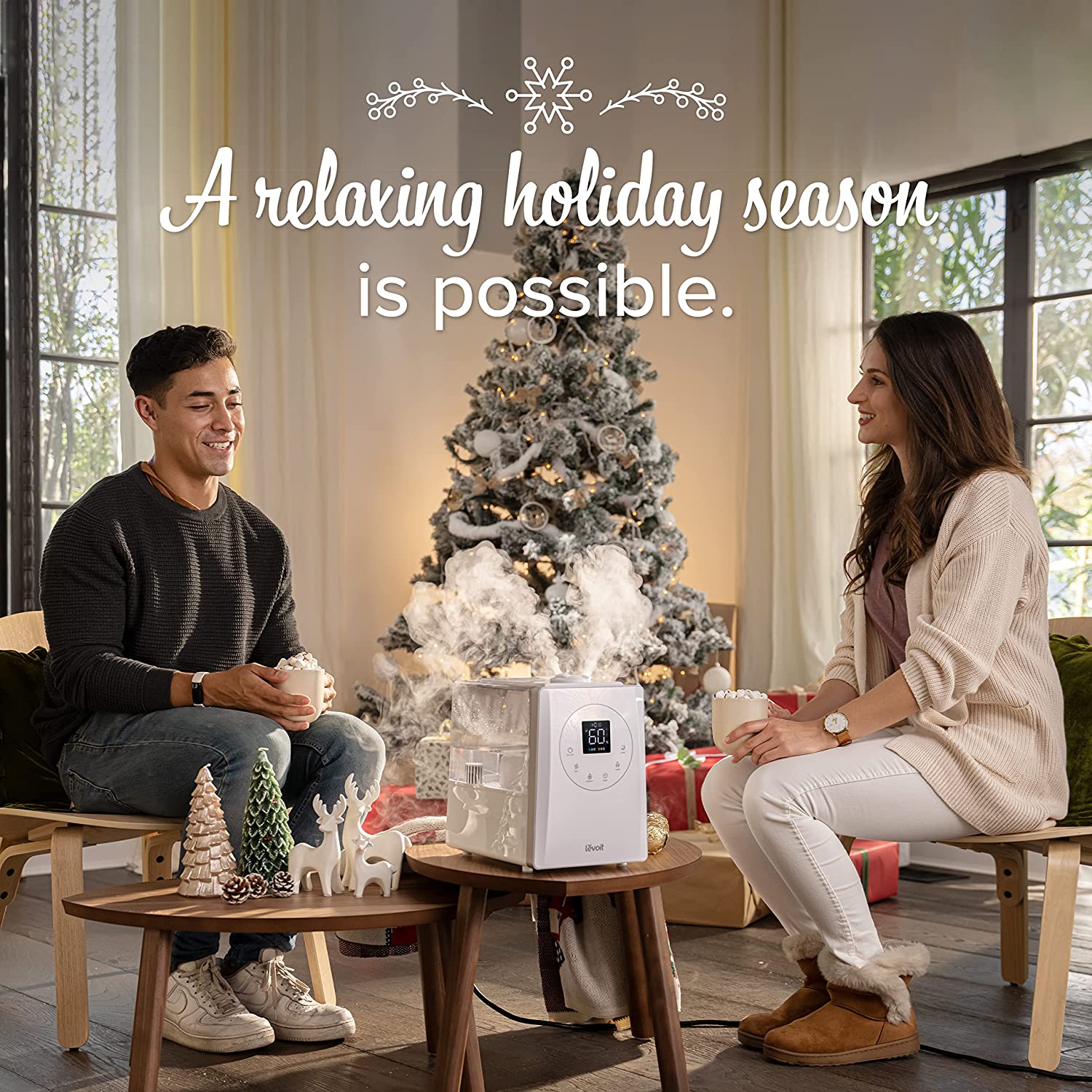 Levoit LV600S Smart Hybrid Ultrasonic Humidifier, perfect for creating a cozy Christmas atmosphere with its mist, ideal for the holiday season