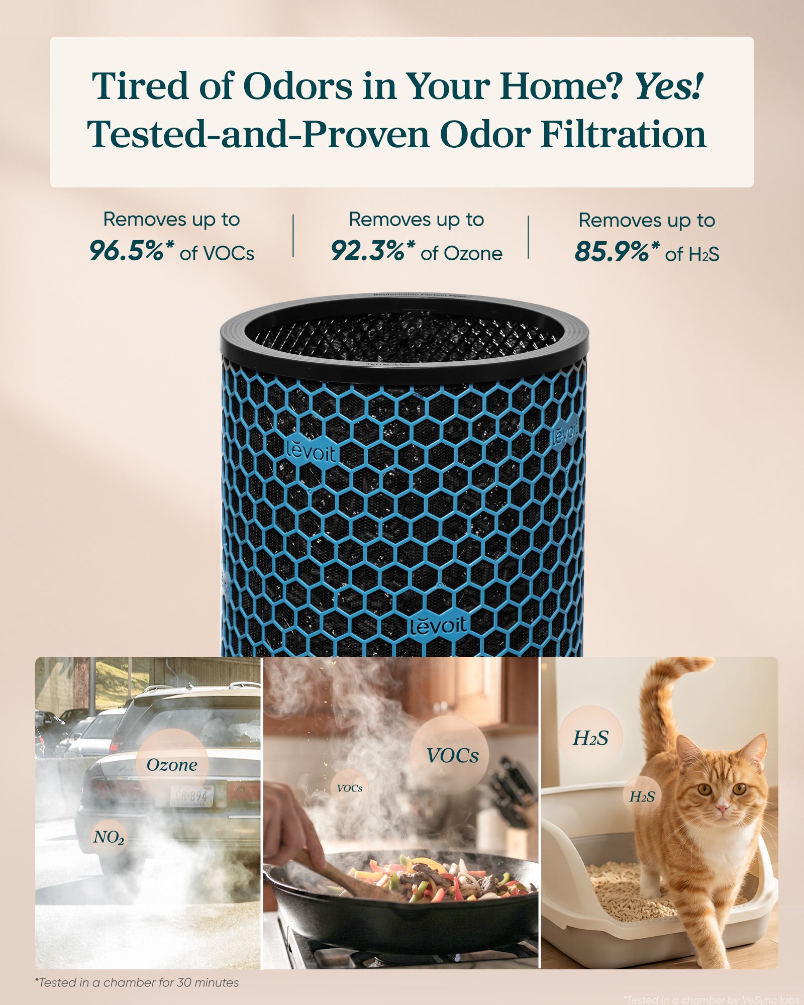 Levoit Eleva 300X Essential Activated Carbon Air Purifier Filter